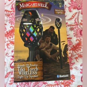 Margaritaville Tiki Torch Wireless Speaker with LED Flames